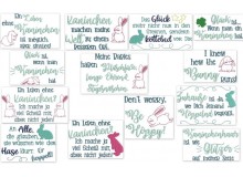 Stickserie - Sprüche Kaninchen